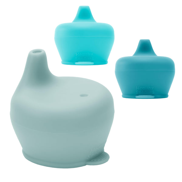 Healthy Sprouts Sippy Cup Lids - (3 Pack) – Spill Proof Silicone Sippy Lids That Fit Any Cup - Great for Toddlers, Infants, Babies