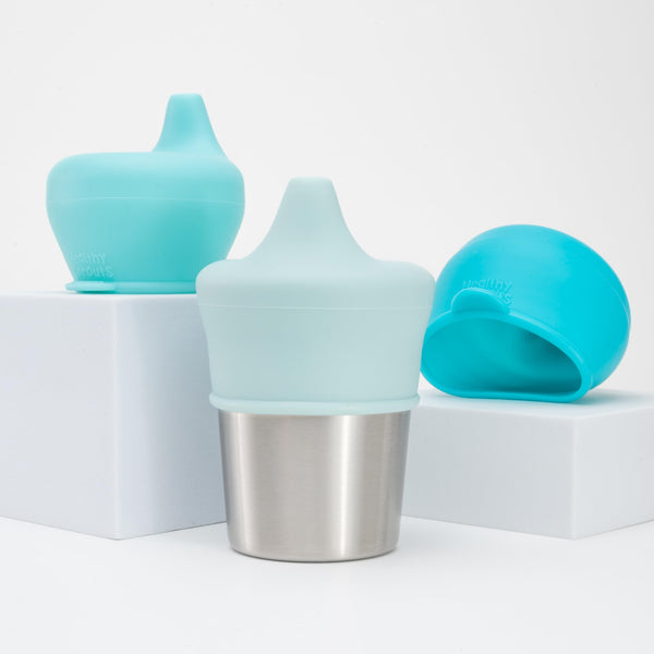 Healthy Sprouts Sippy Cup Lids - (3 Pack) – Spill Proof Silicone Sippy Lids That Fit Any Cup - Great for Toddlers, Infants, Babies